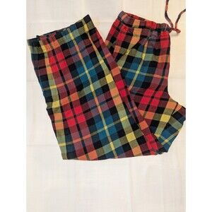 Hanna Andersson Holiday Plaid Adult Pajama Pants Cotton Size XS